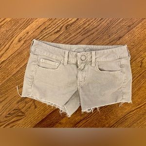 American Eagle Gray Corduroy Shorts